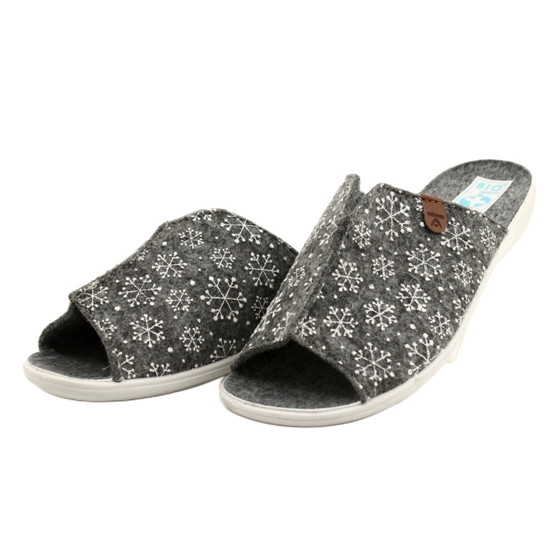 Adanex filc hópehely papucs 24217 fehér szürke 3 Adanex filc hópehely papucs 24217 fehér szürke 3