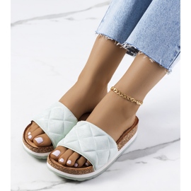 Zöld szandál a Galts parafa talpon 1