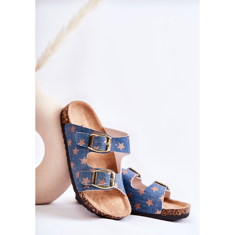 Vinceza Kényelmes Blue Ander gyerekpapucs bézs kék 2