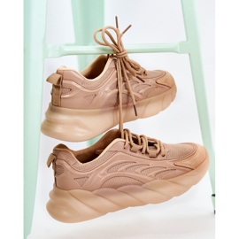 PM2 Divatos Női Sportcipő Cipők Bézs Sollero aranysárga 2