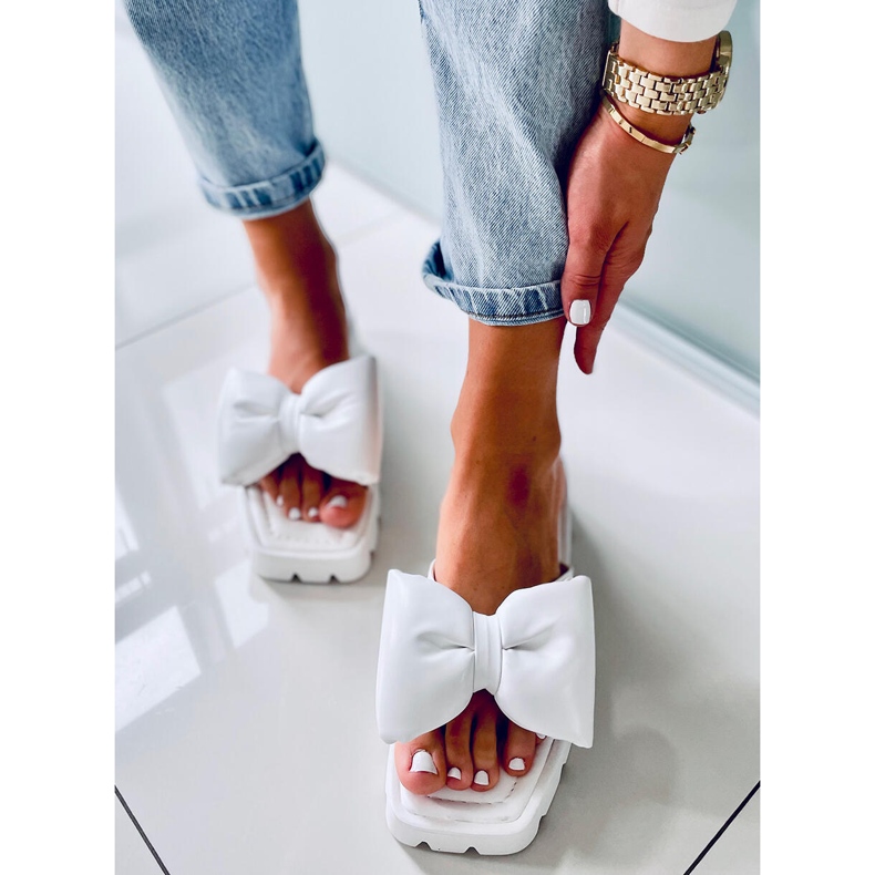 Keesha fehér magas talpú papucs 1 Keesha fehér magas talpú papucs 1