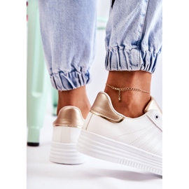 FK2 Samanta fehér női sportcipő aranysárga 2