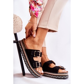 FE1 Női papucs csatok Fekete Melissa 2