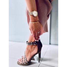 Szandál egy magas sarkú Noelle Army Greenben zöld 2