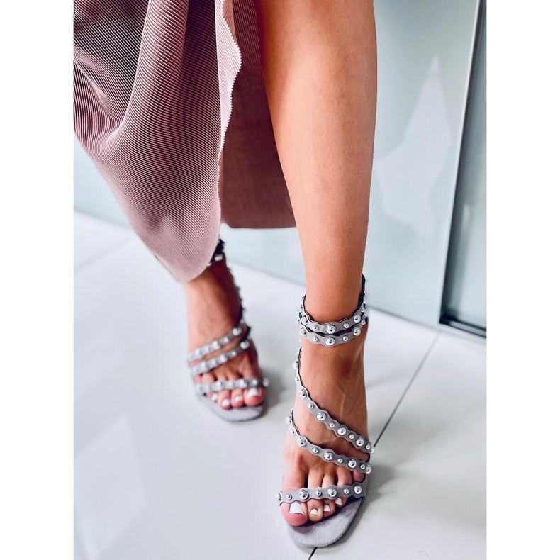 Szandál magassarkún Noelle LT.GREY szürke 1