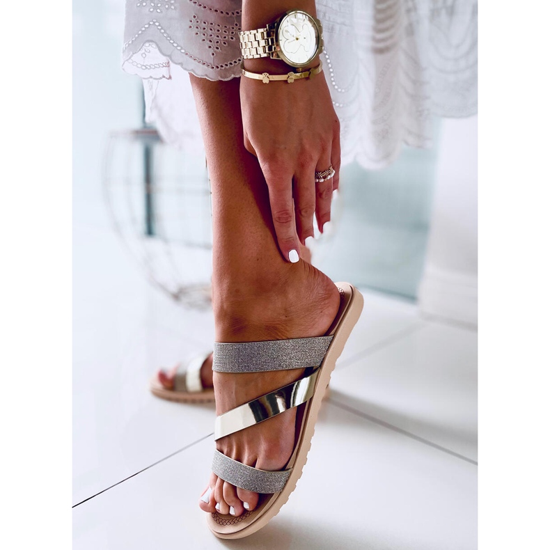 Női Diarra Oro papucs aranysárga 2