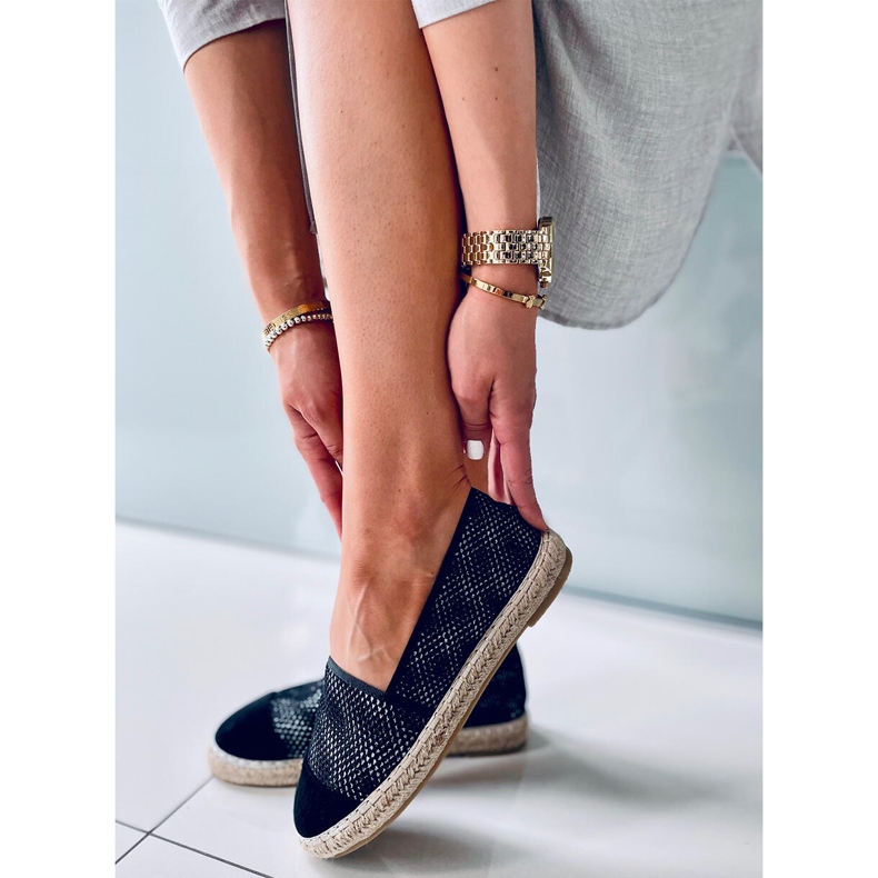 Alika Black női espadrillák fekete 2