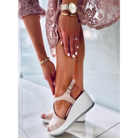 Patty Nude ékszandál bézs rózsaszín 1