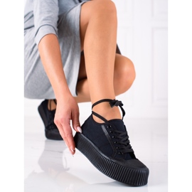 SHELOVET Cipők Egy Széles Platformon fekete 1