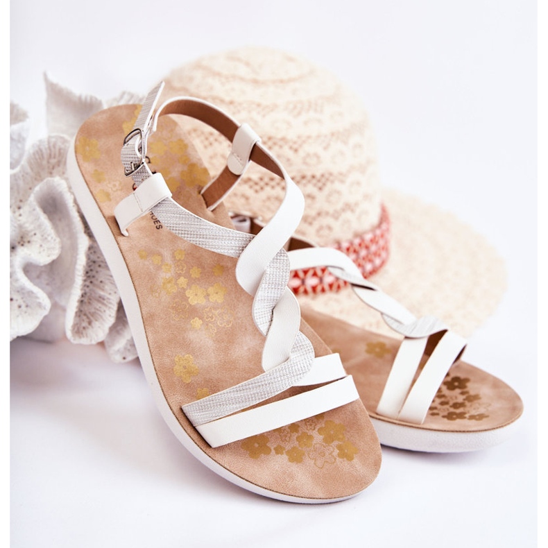 S.Barski Gyerek szandál csattal Fehér Dimmel 1