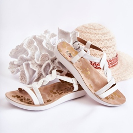 S.Barski Gyerek szandál csattal Fehér Dimmel 2