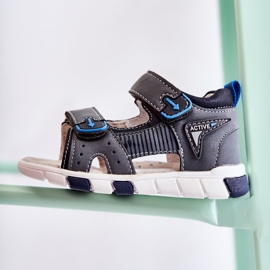 PE1 Kényelmes gyerekszandál Sötétszürke Samell 2