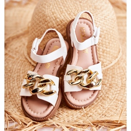 FR1 Gyermek szandál fehér Layra tépőzárral ['fehér'] 2