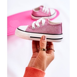 FR1 Gyerek tornacipő Kötött Pink Wella rózsaszín 6