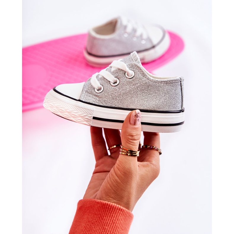 Gyerek tornacipő Kötött ezüst Wella 1 Gyerek tornacipő Kötött ezüst Wella 1