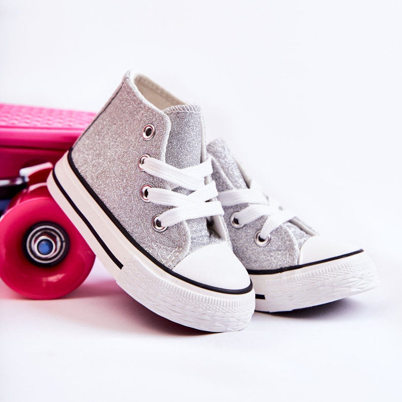 Gyermek tornacipő magas ezüst Catrina 1 Gyermek tornacipő magas ezüst Catrina 1