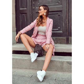 FS3 Női sportcipő fekete-fehér Eliso platformon 1