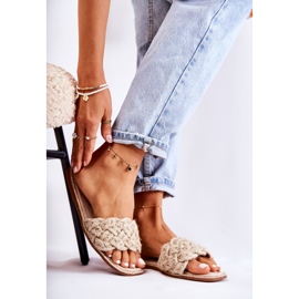 PS1 Női bézs fonott papucs Maraya 1