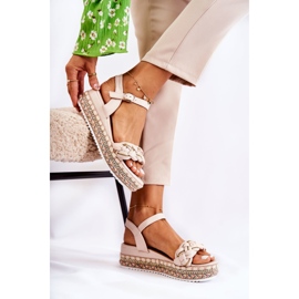 PS1 Női Wedge szandál Bézs Chaves aranysárga 2