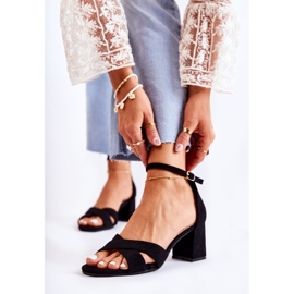 PS1 Klasszikus Női Szandál Sarkú Fekete Ester 1