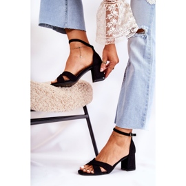 PS1 Klasszikus Női Szandál Sarkú Fekete Ester 2