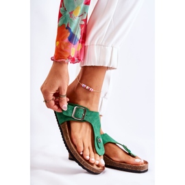 FB1 Női papucs csatos zöld Elina 2