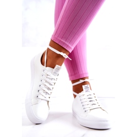 PS1 Női bőr tornacipő, fehér Mikayla 2