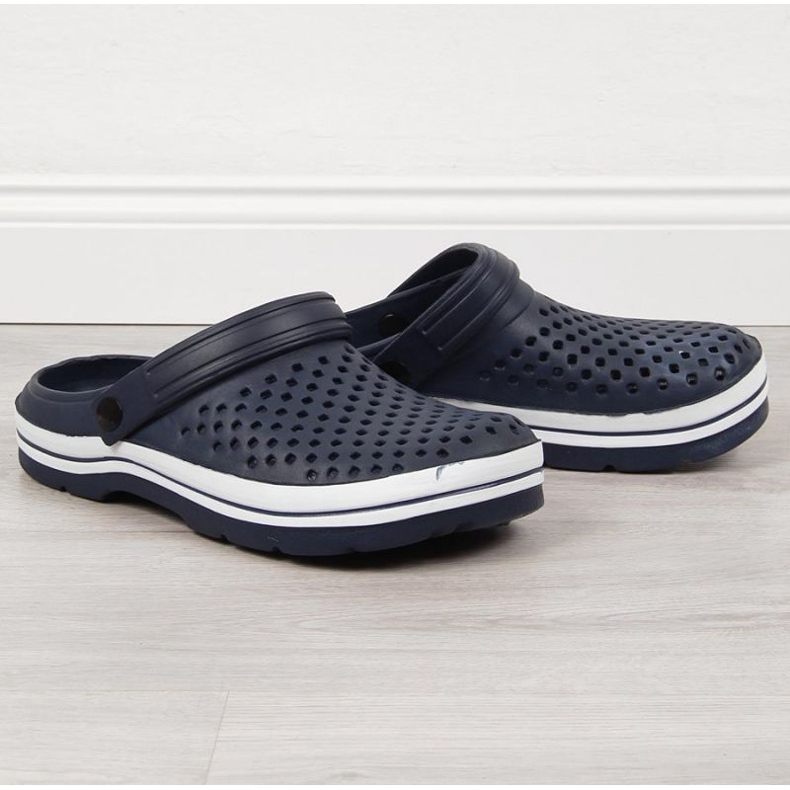 Hírek M EVE301B sötétkék áttört hab papucs 1