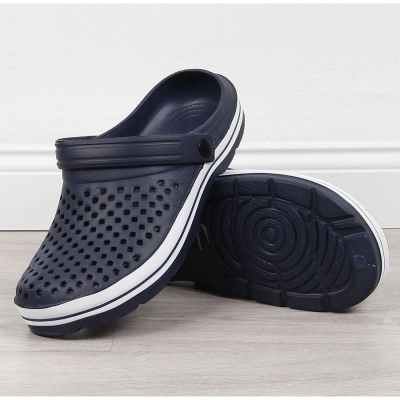 Hírek M EVE301B sötétkék áttört hab papucs 2