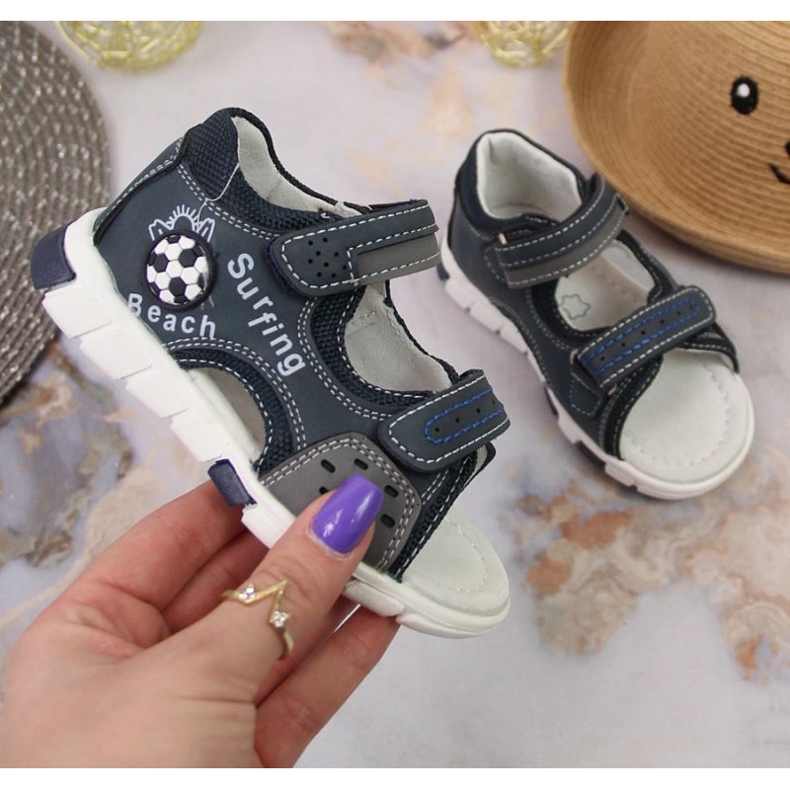 Tépőzáras szandál NEWS Jr EU651A sötétkék-szürke 1