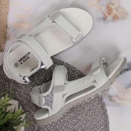 American Club W AM896B szürke tépőzáras szandál 2