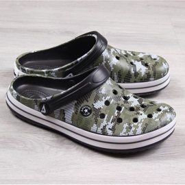 American Club Jr.AM578B khaki terepszínű papucs zöld 1