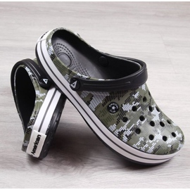 American Club Jr.AM578B khaki terepszínű papucs zöld 2