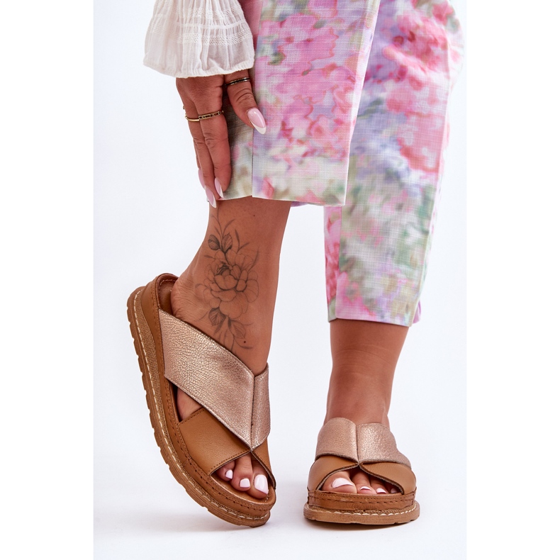 Bőr profilozott papucs Maciejka 04986-29 Barna 2