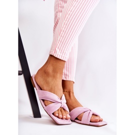 Női velúr papucs világos lila Vanilla Sky ibolya 1