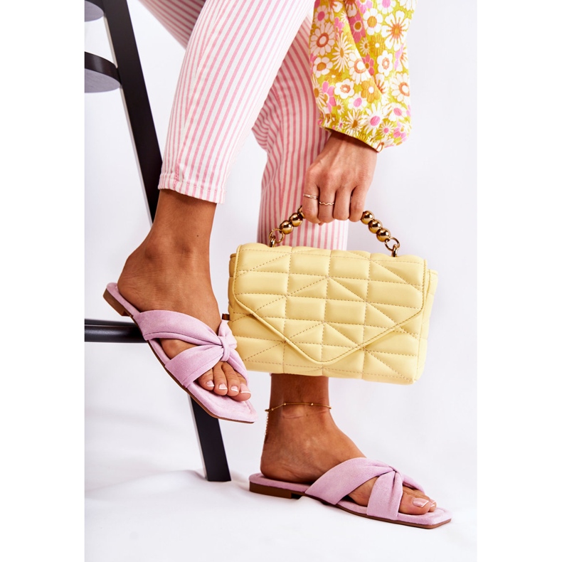 Női velúr papucs világos lila Vanilla Sky 2