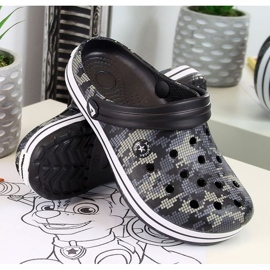 American Club Jr.AM445A fekete hab papucs 1