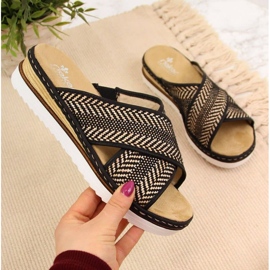 Rieker W R459 ékpapucs fekete 1