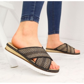 Rieker W R459 ékpapucs fekete 2