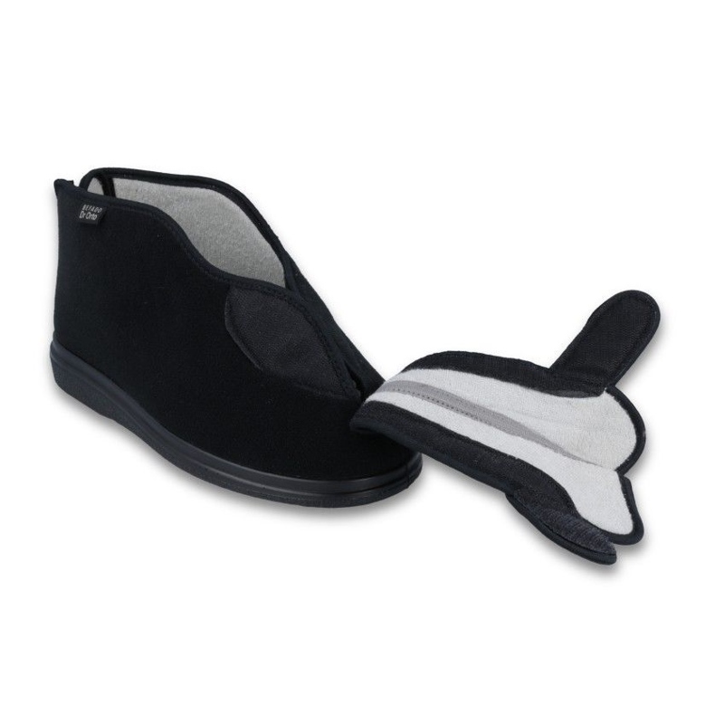 Dr.ORTO Befado férfi papucs tépőzárral 987M002 fekete, ezüst(Ag) béléssel 2