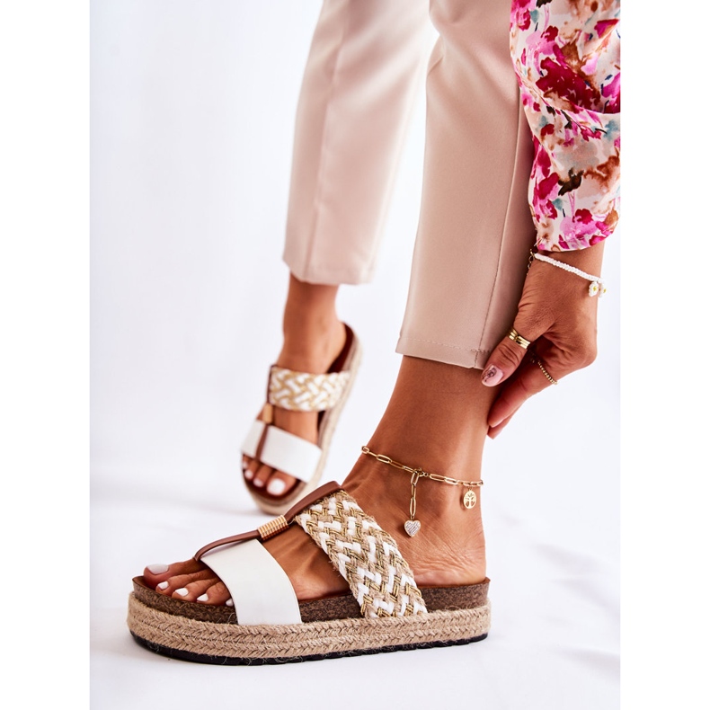 FB1 Női papucs Eco bőrrel Simon's White bézs 1