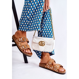 PG1 Barna Dalvio Velúr papucs strasszokkal 2