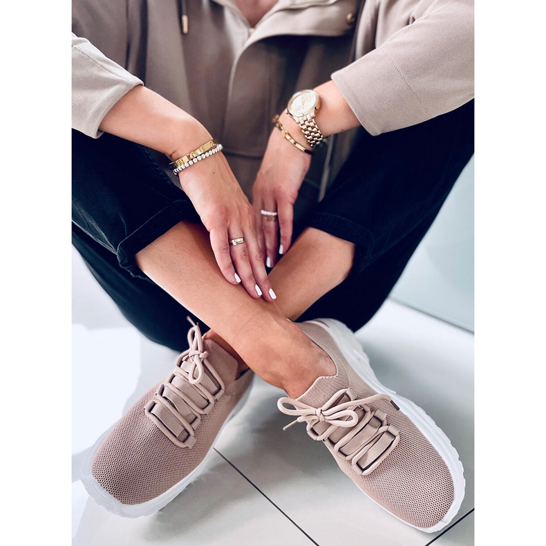 Wendy Khaki zoknis tornacipő bézs 1