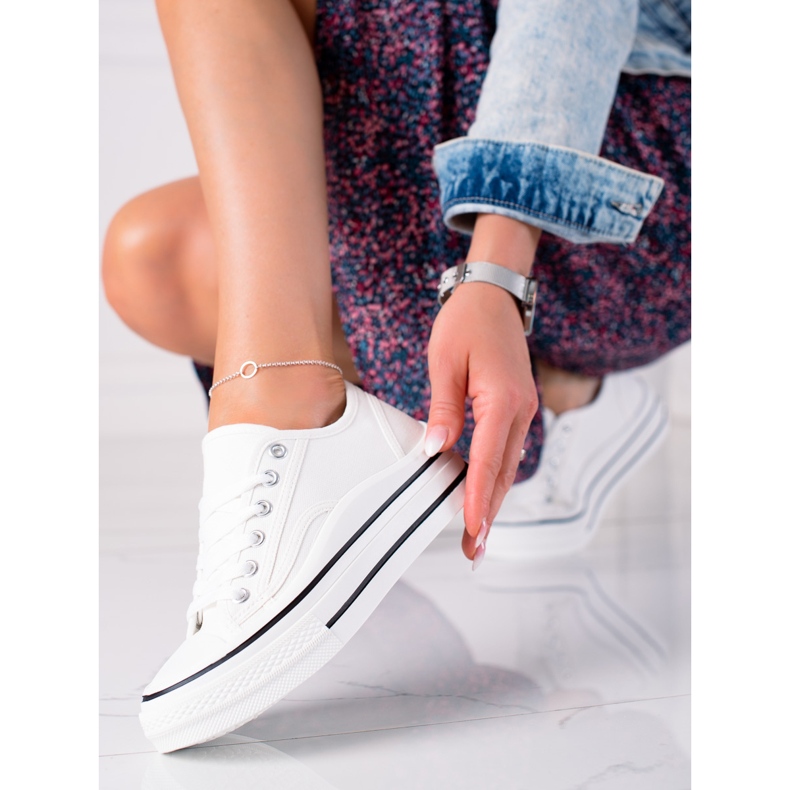 SHELOVET Cipők a platformon fehér 1