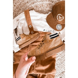 PA1 Gyermek magas tornacipő Camel Boone cipzárral sárga teve 1 PA1 Gyermek magas tornacipő Camel Boone cipzárral sárga teve 1