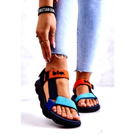 Női sportszandál Lee Cooper LCW-22-34-0953L Multicolor sötétkék narancssárga sokszínű 1