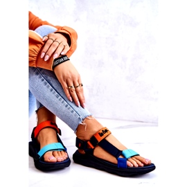 Női sportszandál Lee Cooper LCW-22-34-0953L Multicolor sötétkék narancssárga sokszínű 4