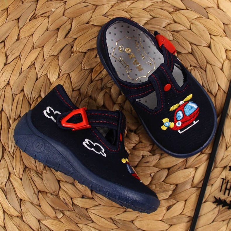 Fiú házi papucs óvodába sötétkék Nazo 2