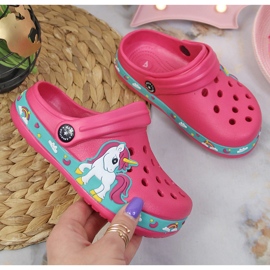 Pink American Club rózsaszín unikornis papucs 1