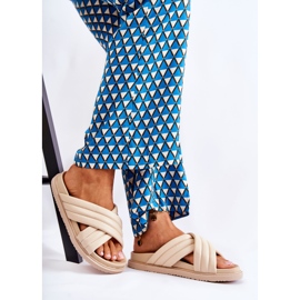 PJ1 Klasszikus női bőr papucs bézs Daron 1